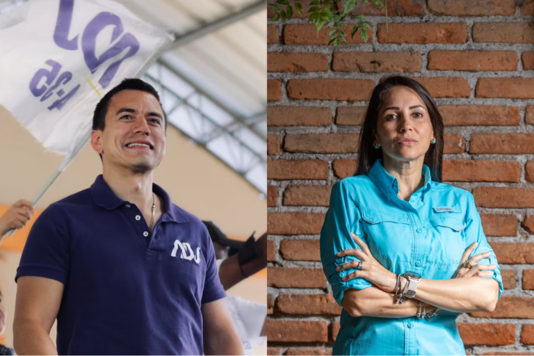 Luisa Gonzáles y Daniel Noboa