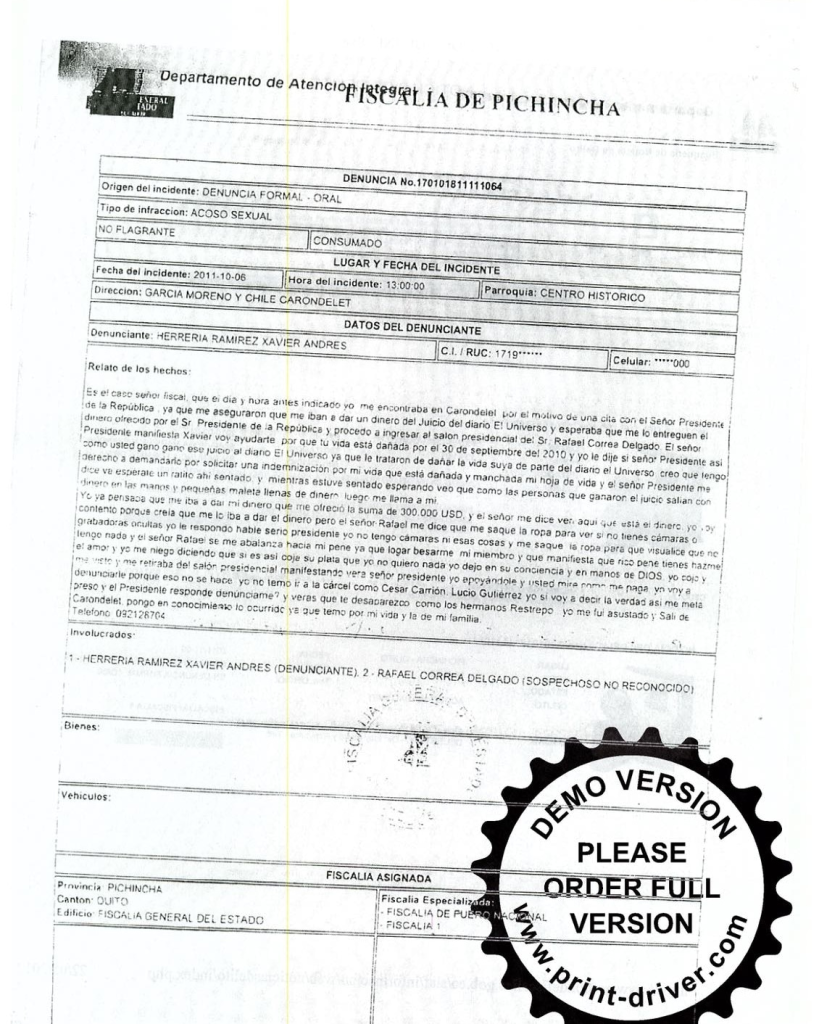 Supuesta denuncia de Herrería