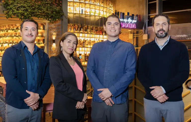Marcelo Blacio, Marketing Manager; Ana Lucía Arroba, Socia Administradora; Cristina Arroba, Socio y Chef; Pablo Mella - Socio Inversionista