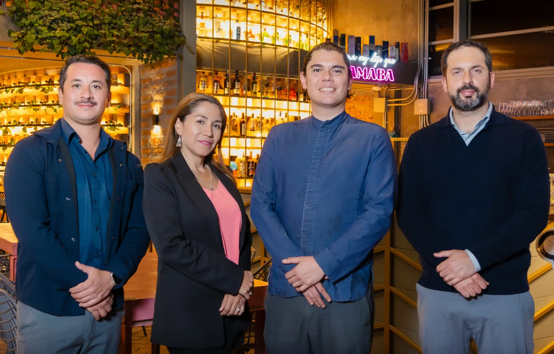 Marcelo Blacio, Marketing Manager; Ana Lucía Arroba, Socia Administradora; Cristina Arroba, Socio y Chef; Pablo Mella - Socio Inversionista