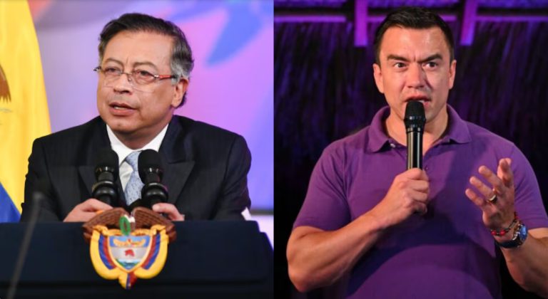 Gustavo Petro y Daniel Noboa. Imagen tomada de Revista Semana.