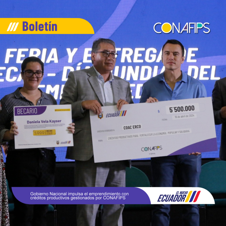 Presidente Daniel Noboa, a través de la CONAFIPS, entregó cerca de 6 millones de dólares en financiamiento en la provincia del Guayas.