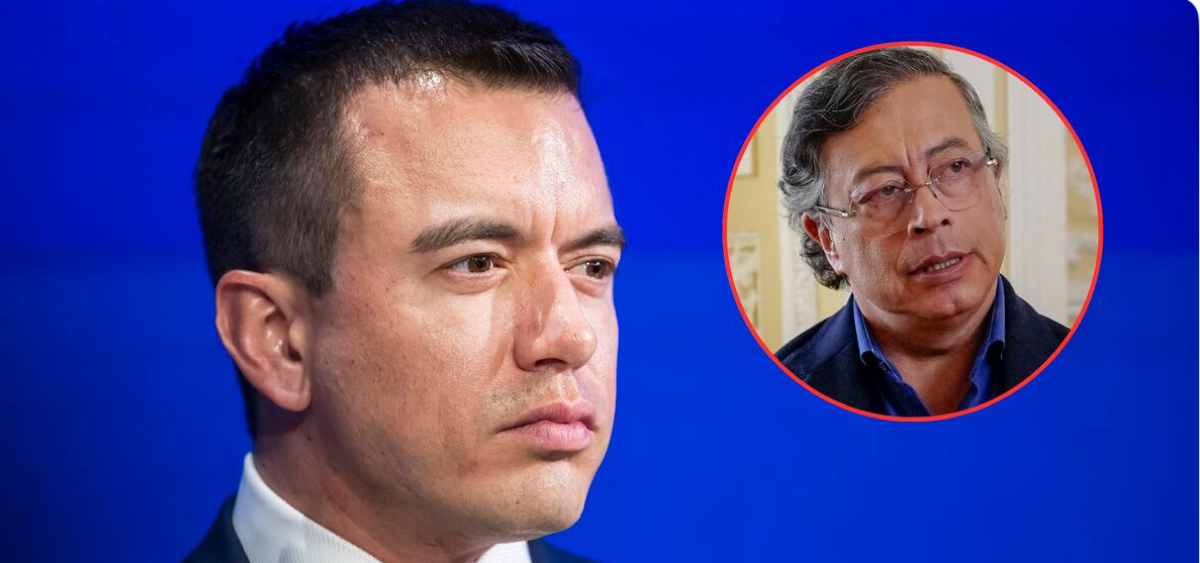 Tomado de El Heraldo. Presidente de Ecuador (Daniel Noboa) y Presidente de Colombia (Gustavo Petro)