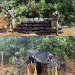 Un operativo militar en Imbabura permitió desarticular un campamento clandestino de a minería ilegal