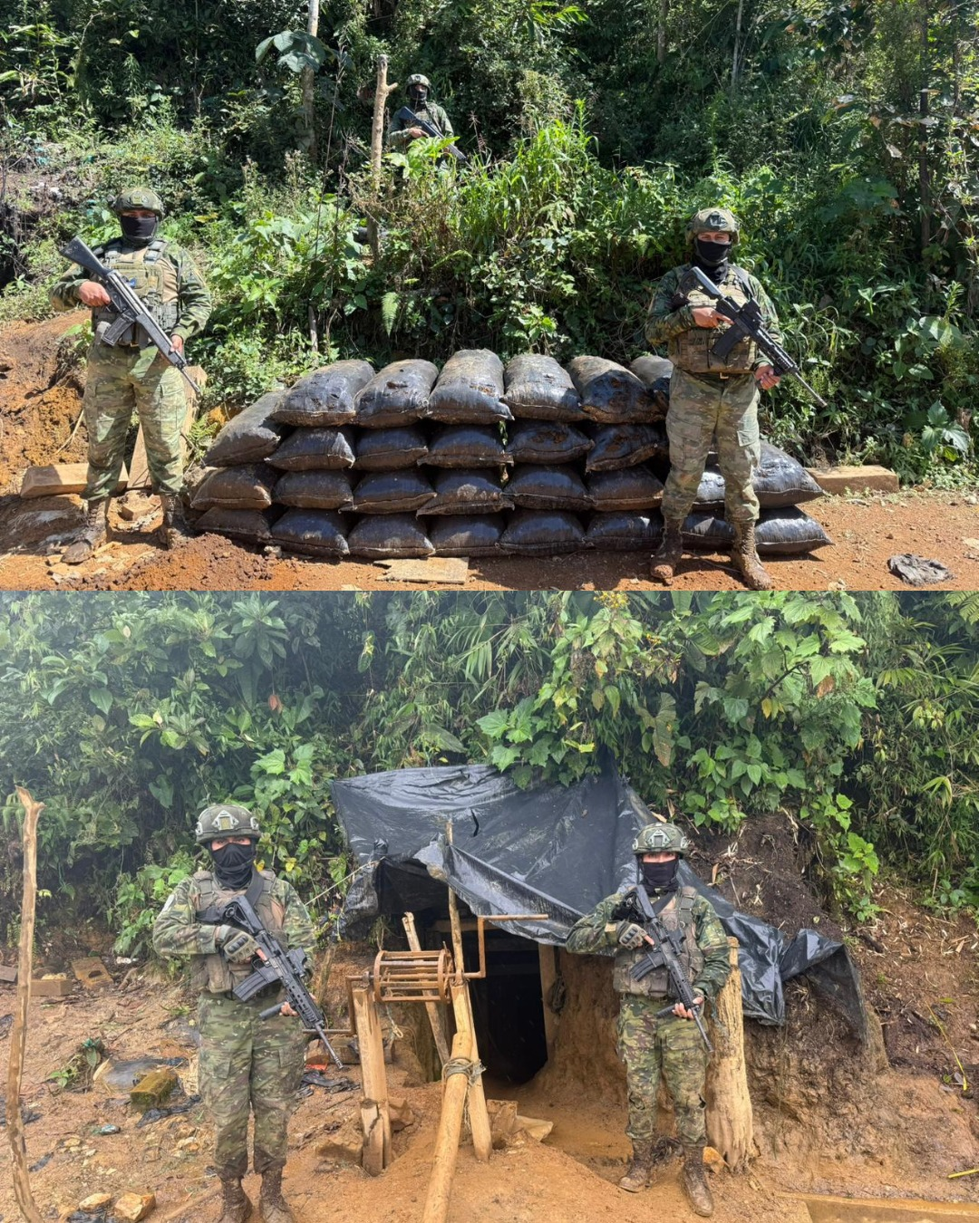 FFAA desmantelan campamento de minería ilegal en Imbabura y afectan a mafias por $30.000