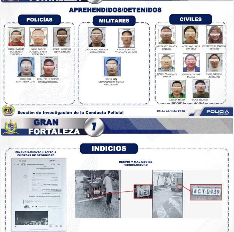 Detenidos por tráfico de hidrocarburos en la Operación gran Fortaleza 1