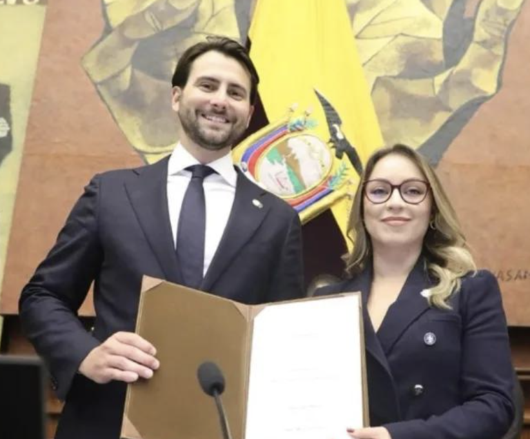 asambleísta Mishel Mancheno como Presidenta de la Asamblea Nacional del Ecuador