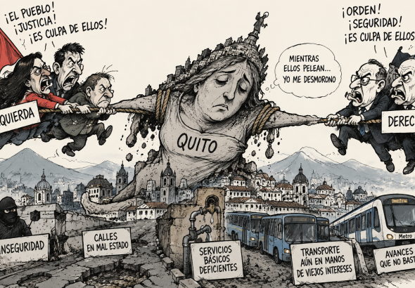 caricatura quito y sus peleas políticas