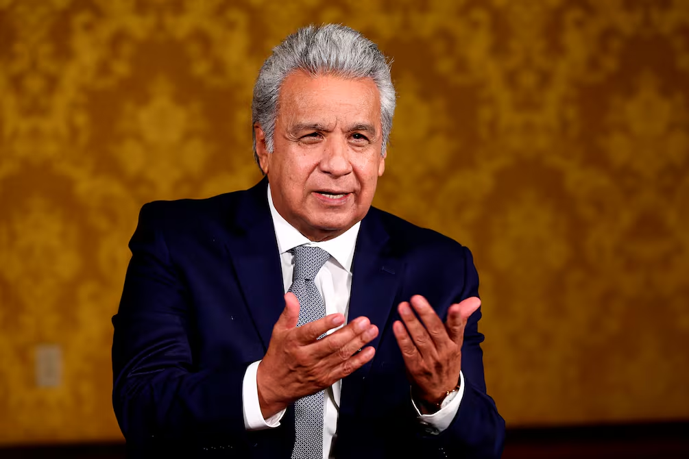 Lenín Moreno durante una intervención pública