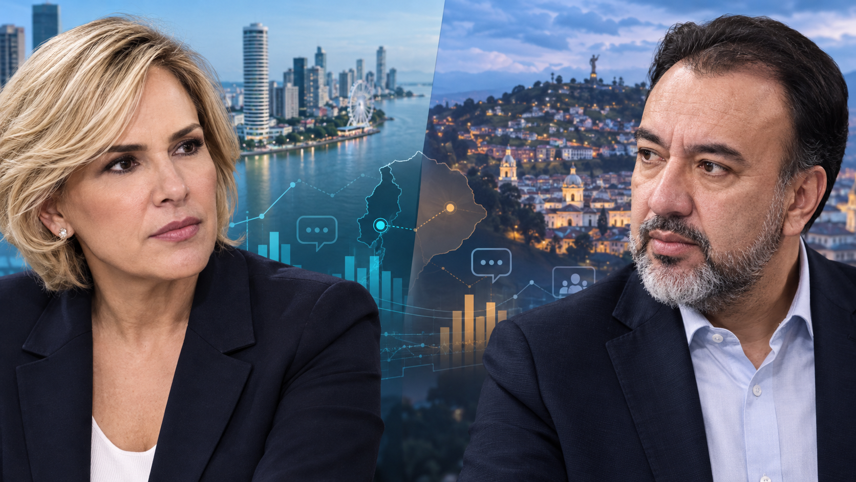 Cynthia Viteri y Pabel Muñoz frente a frente