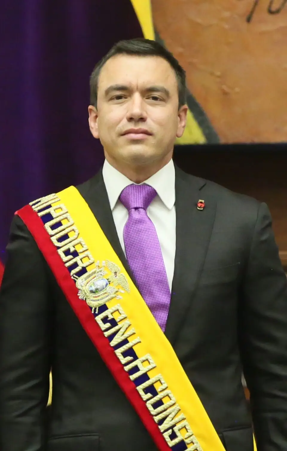 Daniel Noboa, presidente de Ecuador, durante su posesión del 24 de mayo de 2025; fotografía de archivo