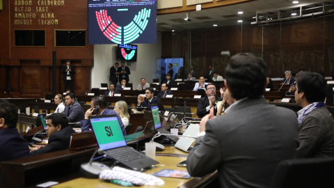 Legisladores reunidos en el Pleno de la Asamblea Nacional del Ecuador